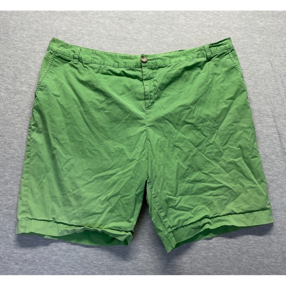 Merona Chino Shorts Womens 24W Green Stretch Regular‎ Comfort Waistband Outdoor